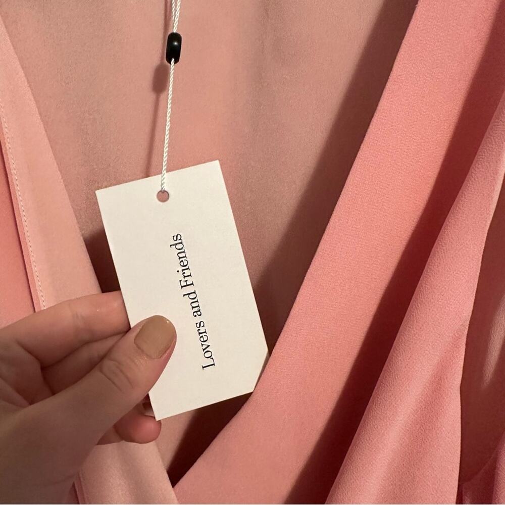 NWT Lovers and Friends Pink Asymmetric Mini Dress Medium - Picture 11 of 12